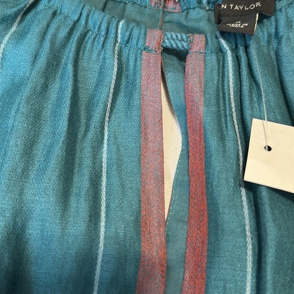 Ann Taylor Teal Red Plaid Halter Dress Sz 10 NWT Midi - Picture 5 of 6